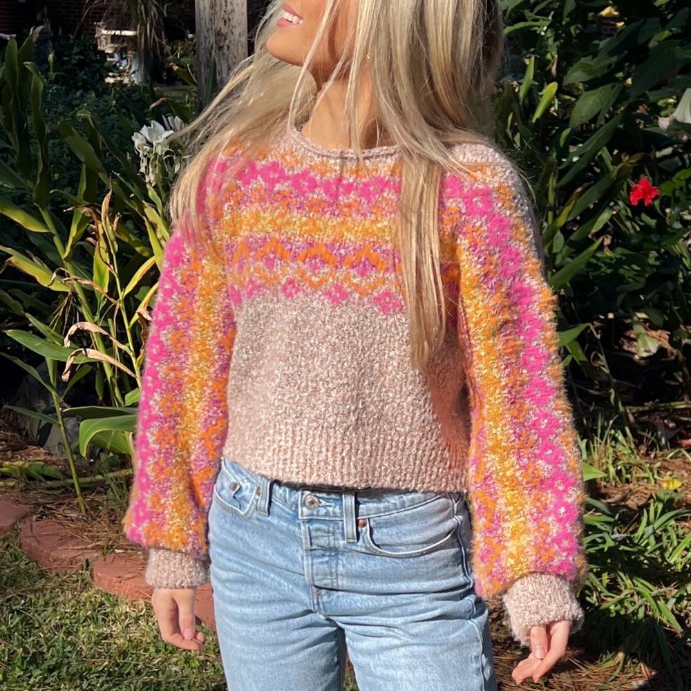 Free People Multicolor Knit Sweater